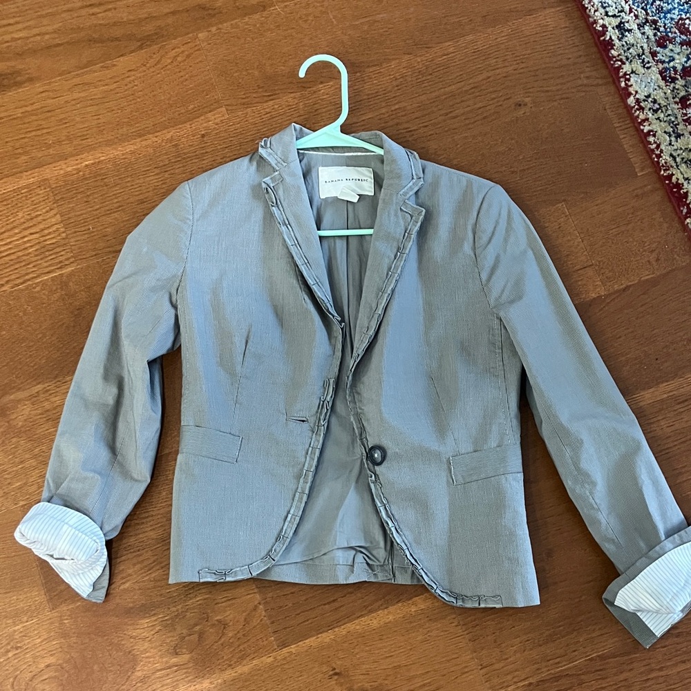 Banana Republic Light Gray Blazer